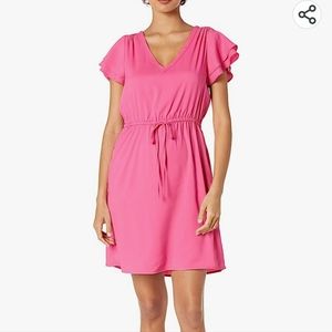 Goodthreads Ruffle/Flutter-Sleeve Georgette Dress